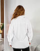 Жіноча блуза біла великого розміру Розміри: 50.52.54.56., фото 8