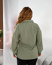 Жіноча блуза хакі великого розміру Розміри: 50.52.54.56., фото 5