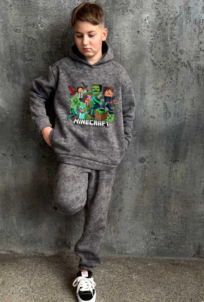 Утеплений спортивний костюм для хлопчика Майнкрафт