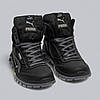 Підліткові зимові шкіряні черевики, кросівки на блискавці чорні з натуральної шкіри на хутрі для хлопчика підлітка, розмір 36-39, фото 5