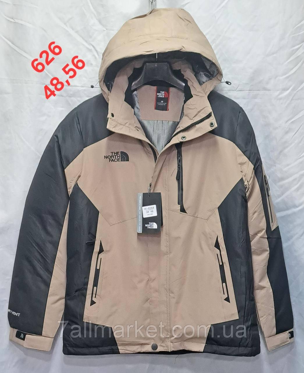 Куртка чоловіча зимова з капюшоном Норт Фейс розміри 48-56 (3кв) "PALMIRA" купити недорого від прямого постачальника
