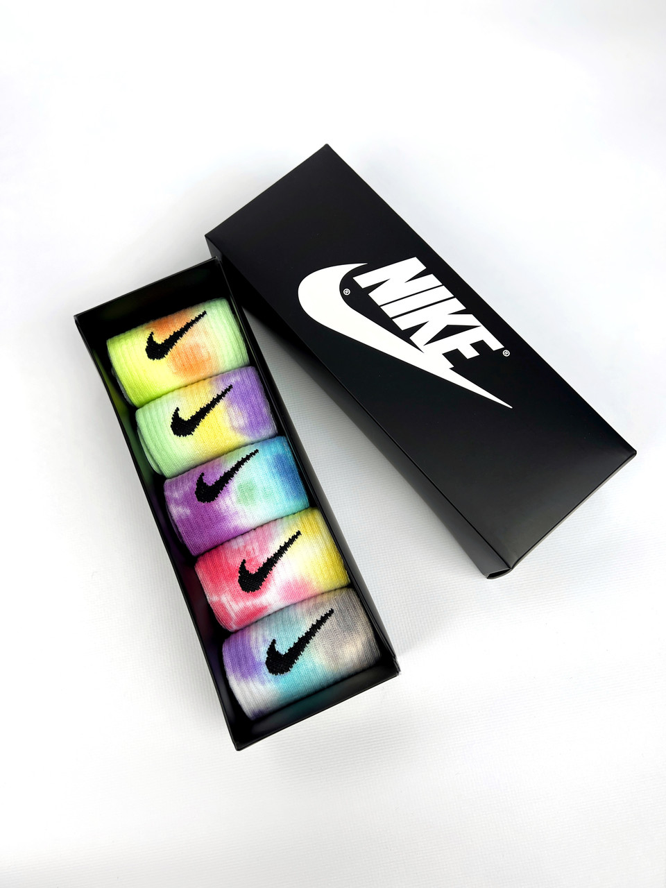 Високі чоловічі Шкарпетки – TIe-Dye – Подарунковий набір у коробці 5 пар, фото 1