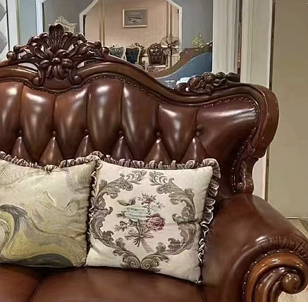 Диван шкіряний бароко дерево Афіна, фото 2