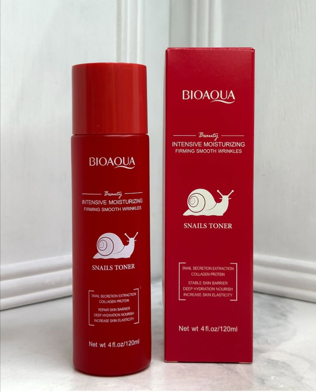 Зволожувальний тонер для обличчя Bioaqua з муцином равлика, 120 мл, фото 1