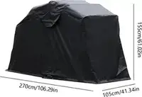 Pokrowiec na motocykl, wodoodporna konstrukcja, wytrzymała stalowa rama, czarny