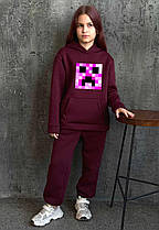 Утеплений спортивний костюм для дівчинки Майнкрафт