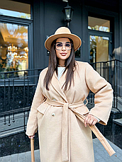 Жіноче зимове пальто подовжене вняне батал | 42 по 64 розміри, фото 2