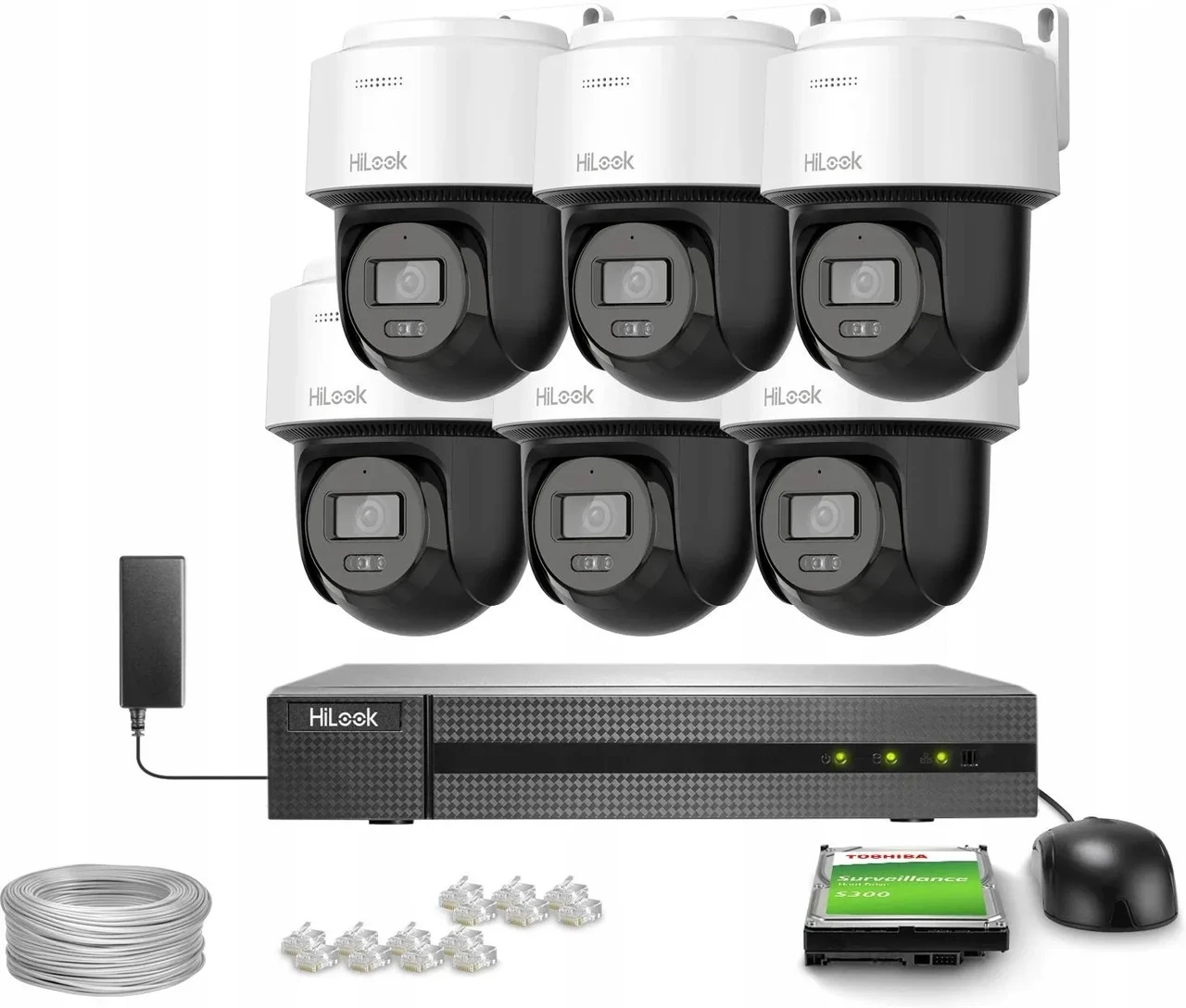 Камера відеоспостереження Hilook Набір для відеоспостереження Дім Firma 6X Ptz-N4Mp-P 4Mpx Ir30 Obrotowa, фото 1