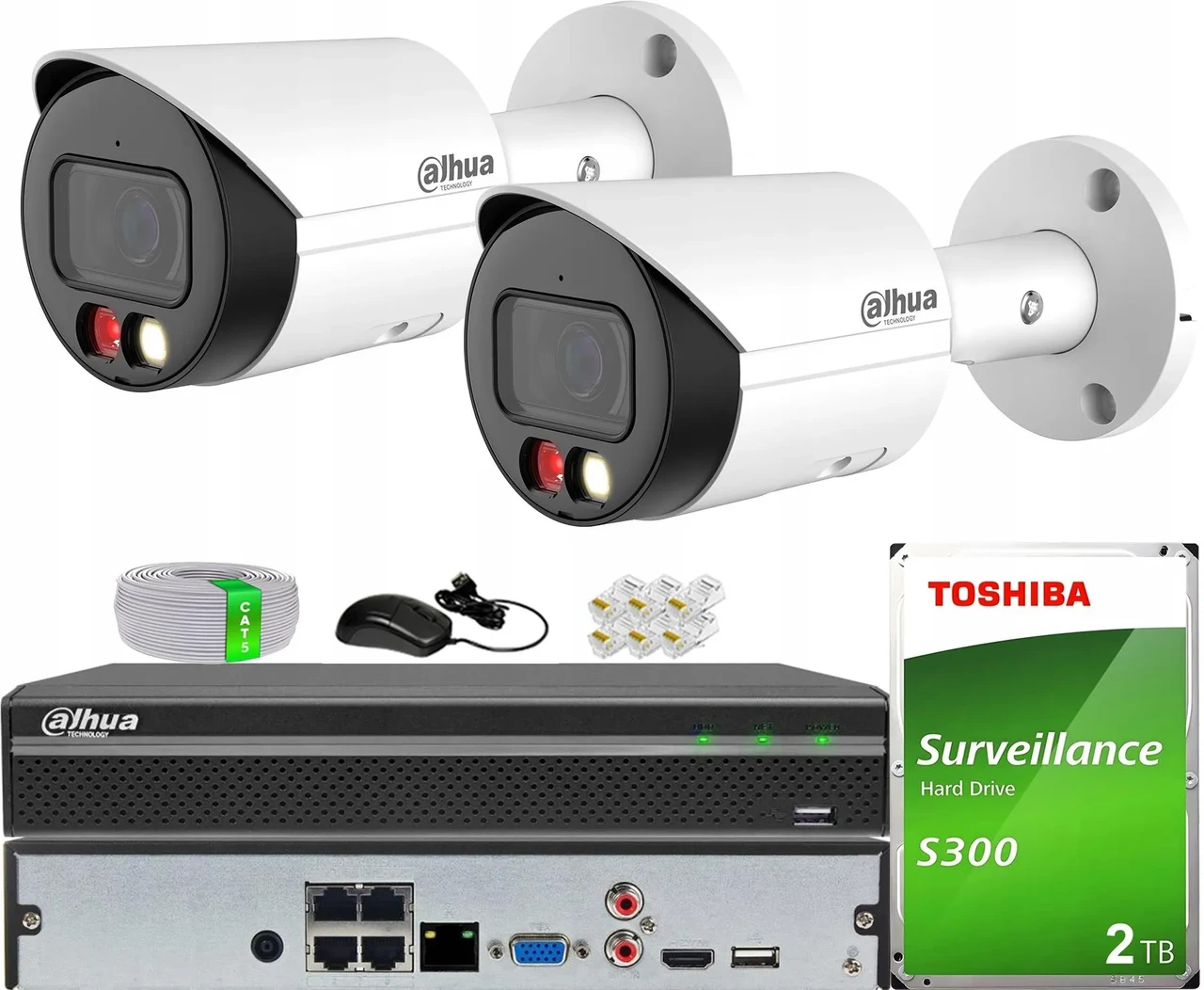 Камера відеоспостереження Dahua Набір для відеоспостереження Poe 2 Камери Wizsense Ipc-Hfw2549S-S-Il-0280B, фото 1