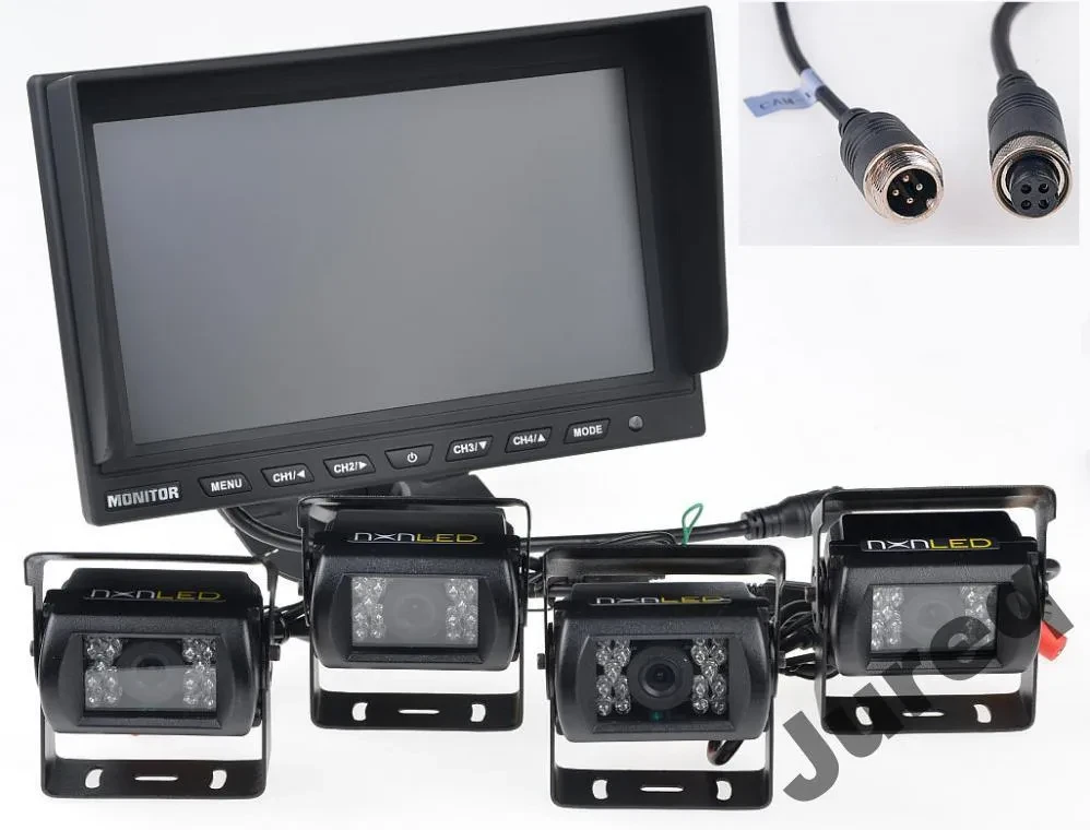 Камера відеоспостереження 4X Cofania Sony 600 +45M Ekran 9'' Kombajn, фото 1