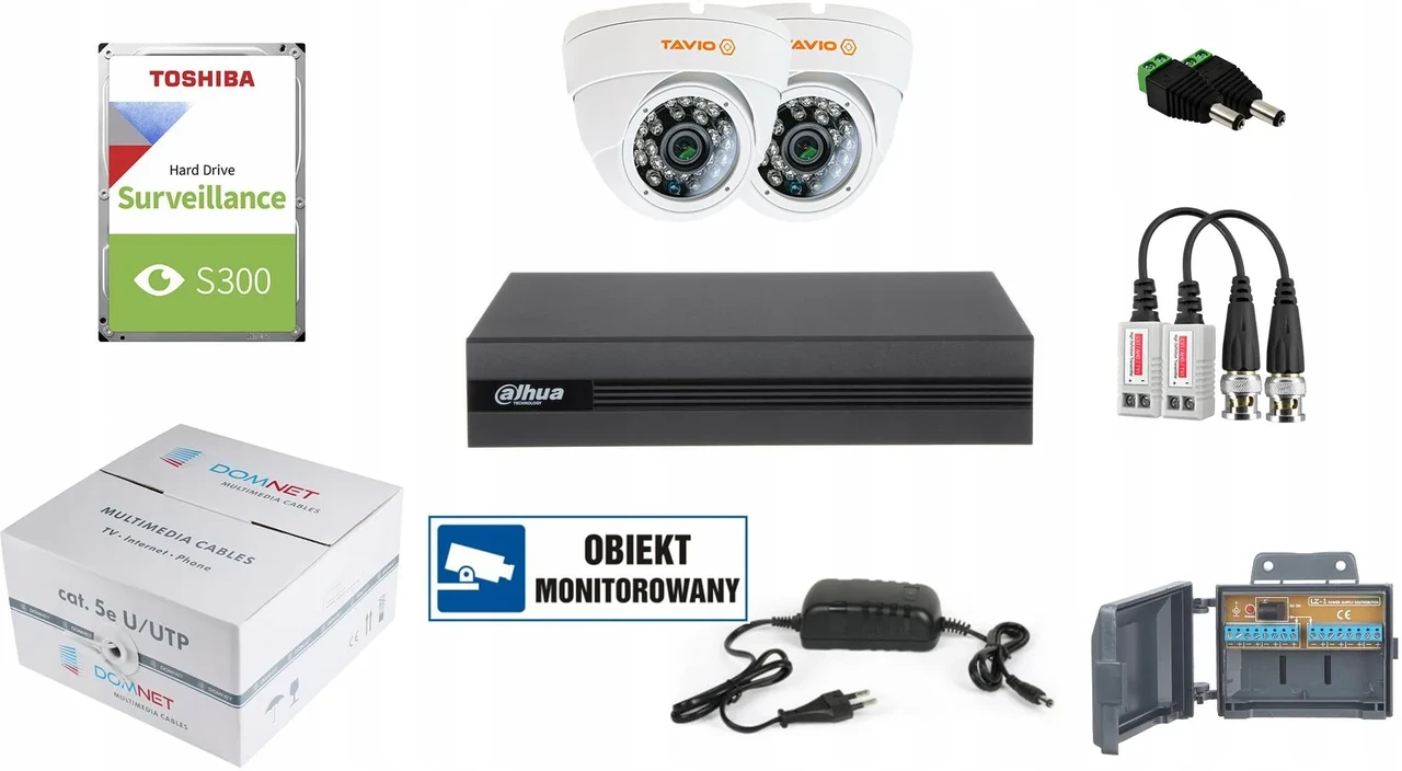 Камера відеоспостереження Набір для відеоспостереження 2 Камери Full Hd Зовнішні 63519, фото 1