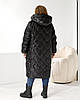 Зимове жіноче пальто чорне великого розміру батал Розміри: 50-52, 54-56, 58-60, фото 7