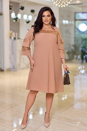 Cвяткова сукня "Розет" великого розміру батал Розміри: 50-52, 54-56, 58-60, фото 2