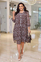 Шифонова сукня "Марі" великого розміру батал Розміри: 50-52, 54-56, 58-60, фото 4