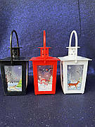 Новорічна іграшка на ялинку, з підсвіткою, "Підвісний ліхтарик", 14 см