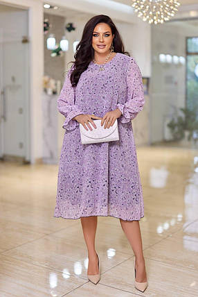 Шифонова сукня "Марі" великого розміру батал Розміри: 50-52, 54-56, 58-60, фото 1