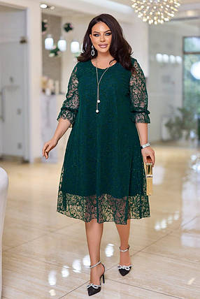 Святкова сукня "Сінді" великого розміру батал Розміри: 50-52, 54-56, 58-60, фото 2