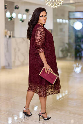 Святкова сукня "Сінді" великого розміру батал Розміри: 50-52, 54-56, 58-60, фото 2