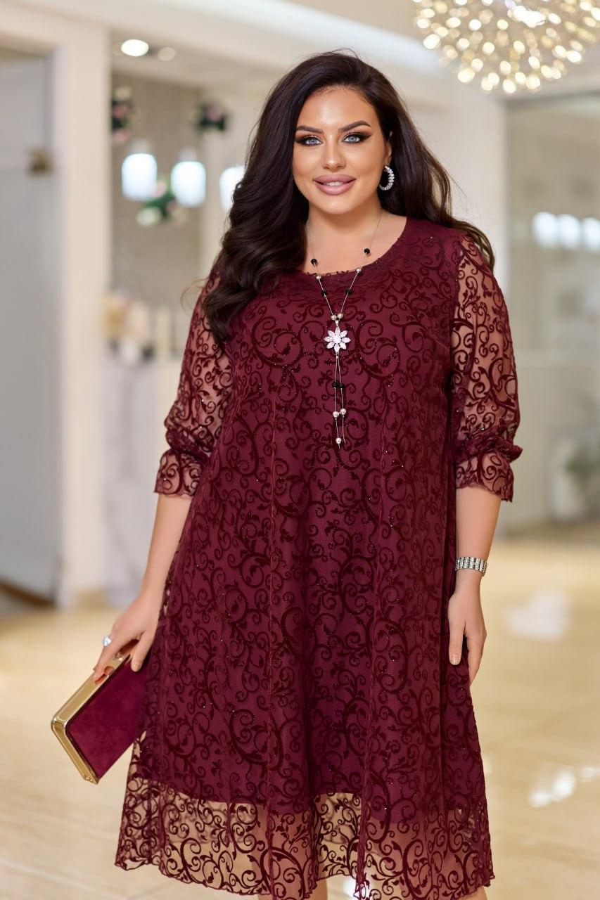 Святкова сукня "Сінді" великого розміру батал Розміри: 50-52, 54-56, 58-60