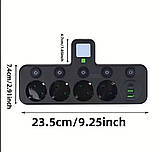 Мережевий подовжувач з USB і Type-C портами (5-в-1), нічник, фото 5