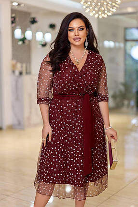 Святкова сукня "Віві" великого розміру батал Розміри: 50-52, 54-56, 58-60, фото 1