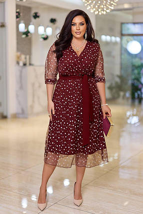 Святкова сукня "Віві" великого розміру батал Розміри: 50-52, 54-56, 58-60, фото 3