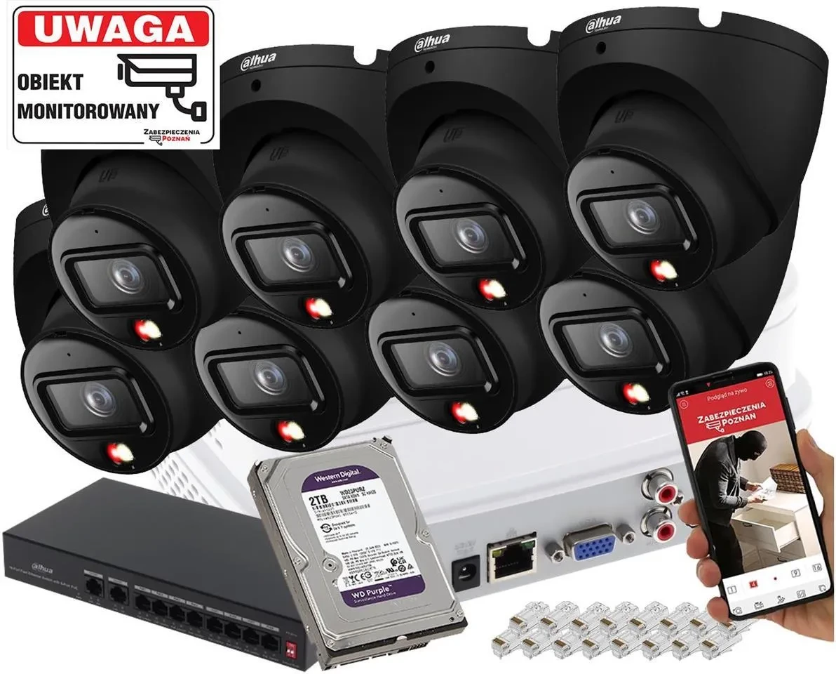 Dahua Zestaw 8 Kamer Ip 6Mpx Ipc-Hdw1639T-A-Il-0280B-S6 + Диск 1Tb (Z51752T8), фото 1