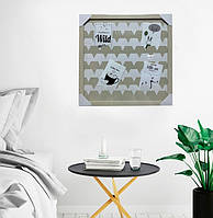 Настенный органайзер мудборд для фото заметок и идей стильный декор для дома и офиса BROWN