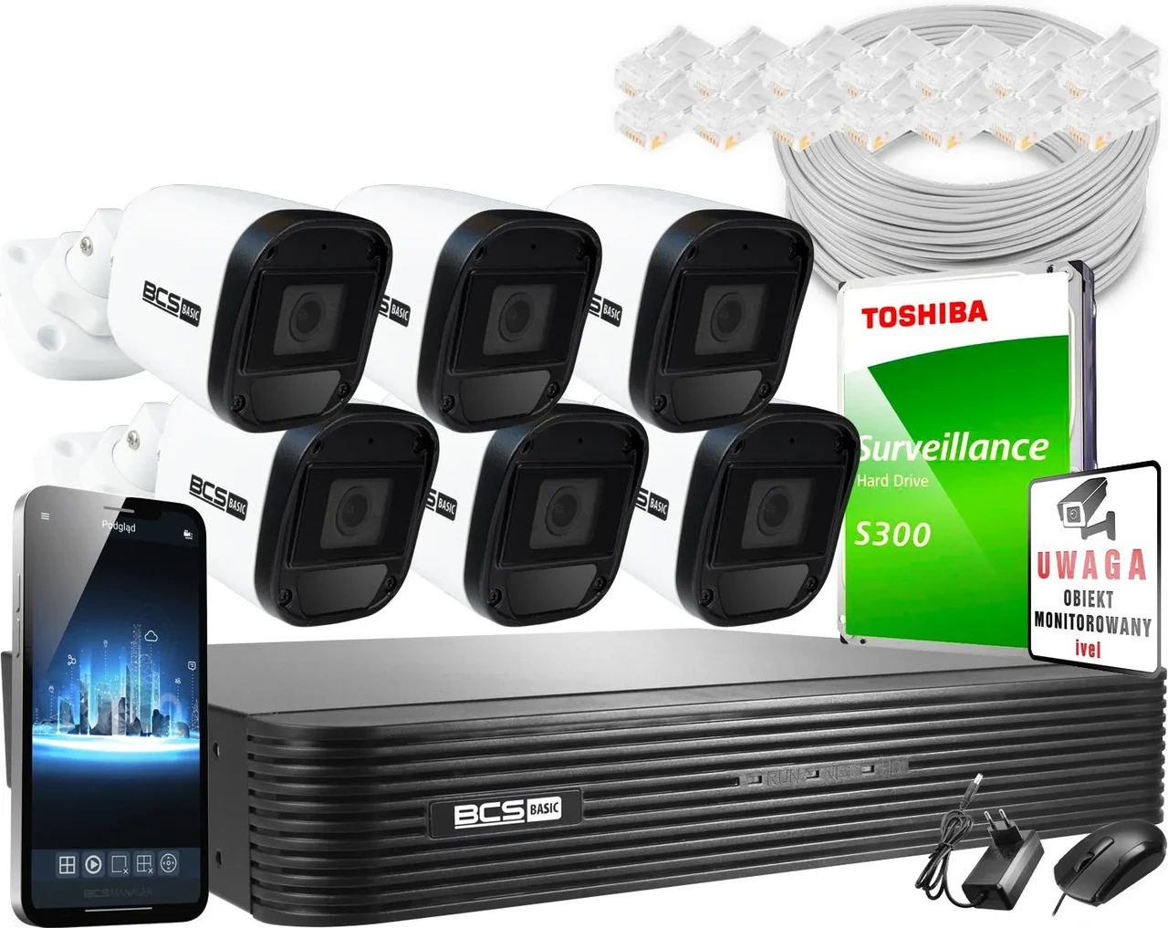 Камера відеоспостереження Bcs Basic Моніторинг Ip 2K 5Mpx 1Tb H265 6X Bcs-B-Tip15Fr3 2.8Mm Ir 30M (ZM26349), фото 1