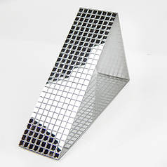 Акрилова мозаїка дзеркальна, Квадратики самоклеючі, 5х5 мм, срібло, 1600 шт