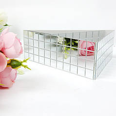 Акрилова мозаїка дзеркальна, Квадратики самоклеючі, 1х1 см, срібло, 400 шт