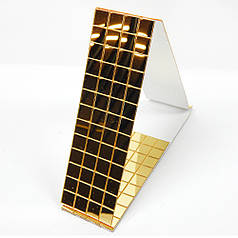 Акрилова мозаїка дзеркальна, Квадратики самоклеючі, 1х1 см, золото, 400 шт