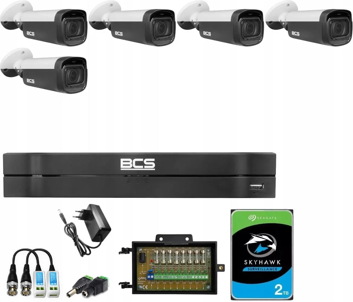 Bcs Набір для відеоспостереження 5 Kamer Bcs-Bcs-Ta45Vsr6 Cctv 5Mpx, фото 1
