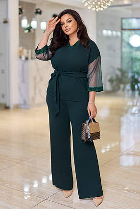 Ошатний брючний костюм батал у великому розмірі Розміри: 50-52, 54-56, 58-60, фото 1