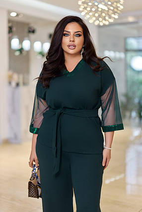 Ошатний брючний костюм батал у великому розмірі Розміри: 50-52, 54-56, 58-60, фото 2