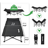 Ліжко складане Naturehike CNK2300WS010, Поліестер Oxford / залізо, чорний Baumar - Всегда Вовремя, фото 2