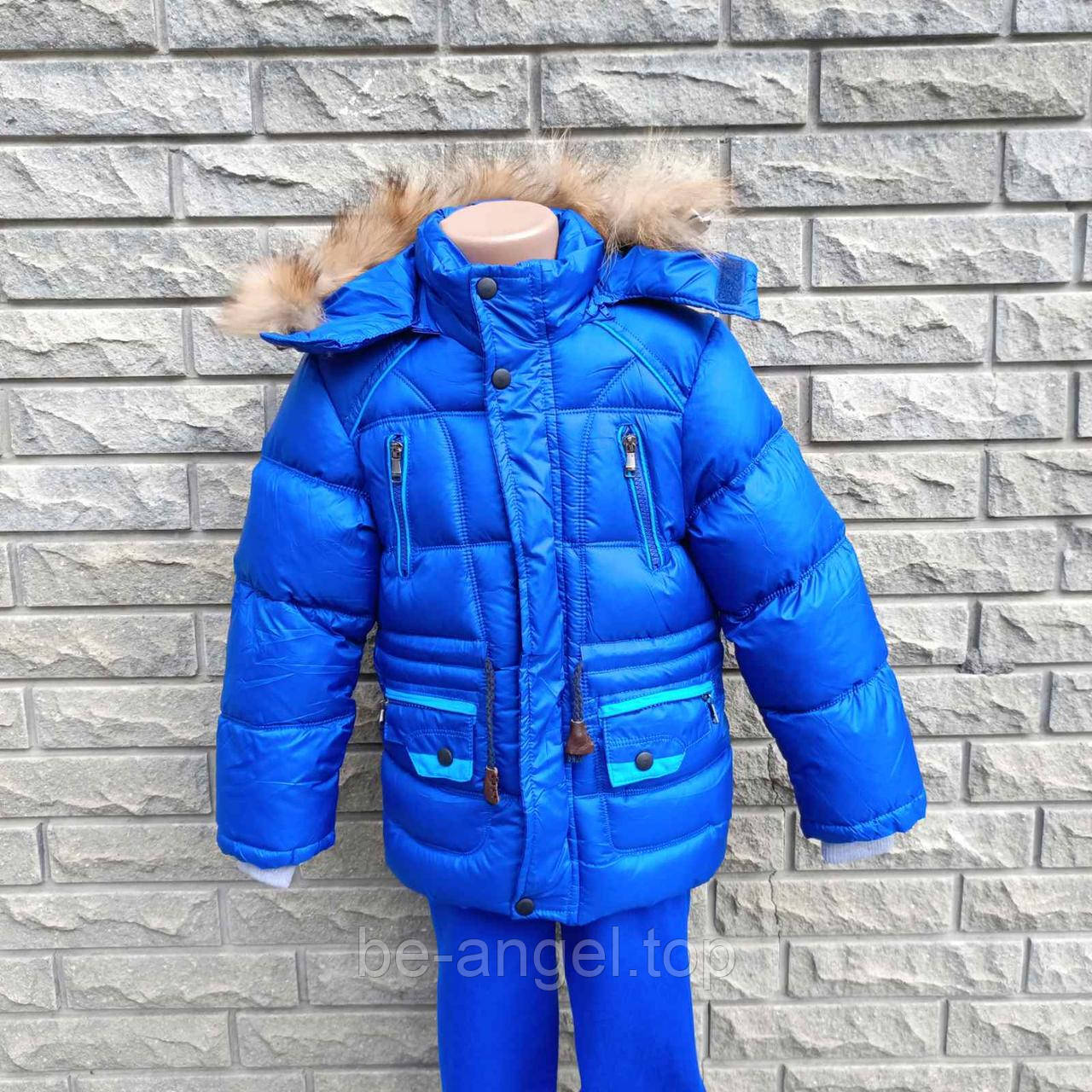 Куртка зима дитяча синя TOFEINA 7895, фото 1