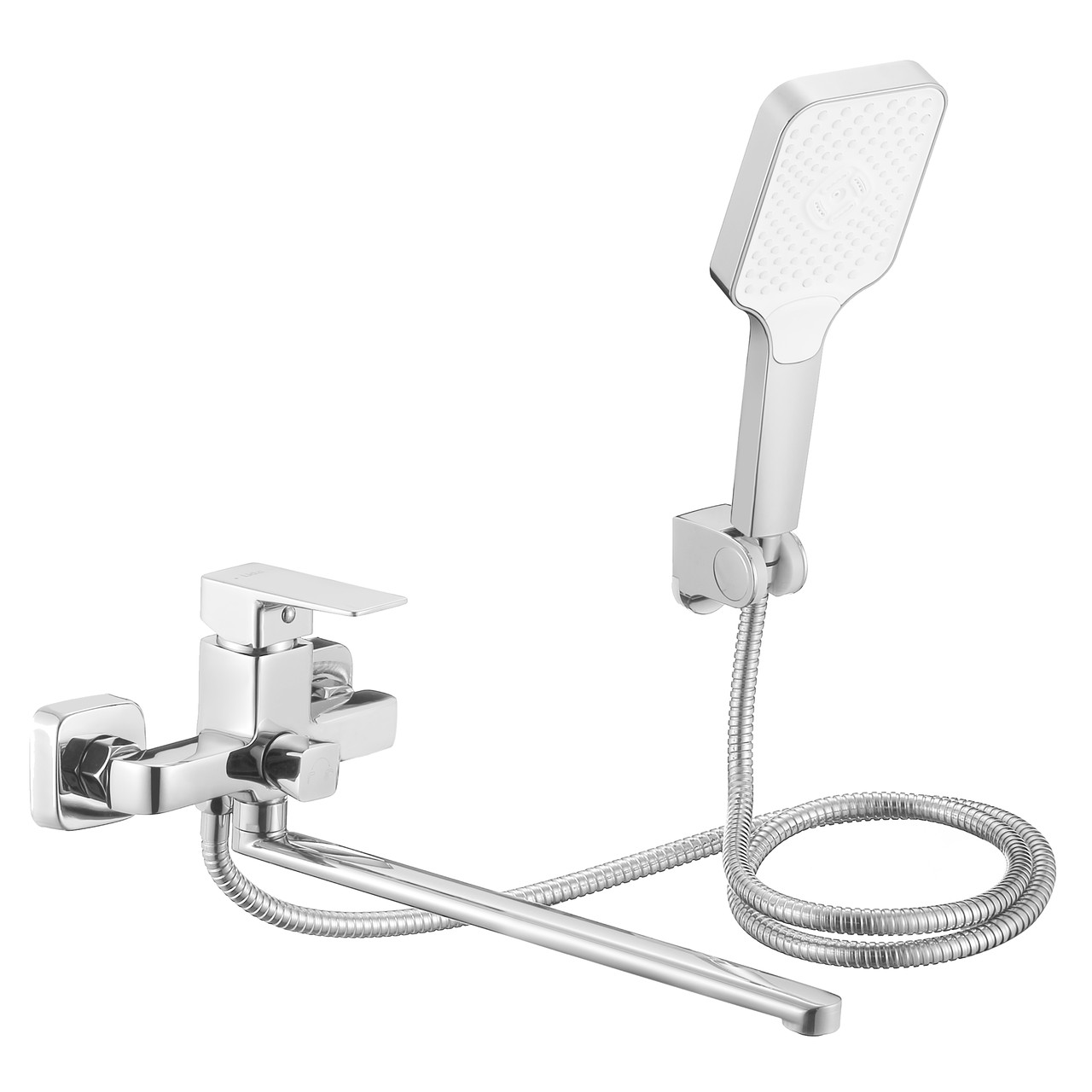 Змішувач латунний для ванни Lidz Orion 005 з поворотним виливом (з душовим гарнітуром) (k35) LDORI005CRM48094 Chrome Baumar - Час