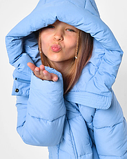 Пуховик дівчинці 8369| на ріст від 116-158р., фото 5