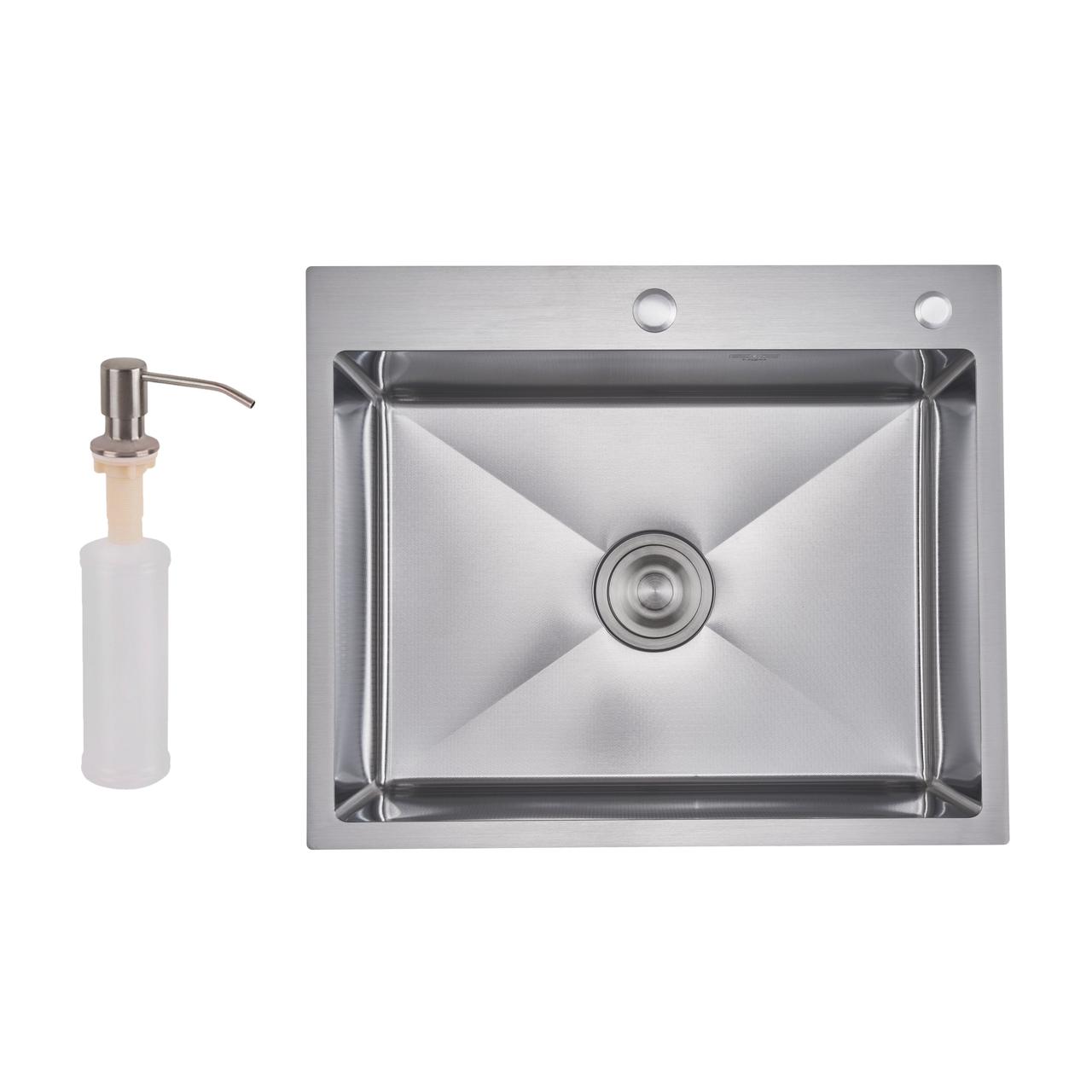 Lidz Handmade H6050H Мийка для кухні інтегрована Decor Honeycomb 2,5/0,5 мм LDH6050DEC48370 Зроби це - Vdalo