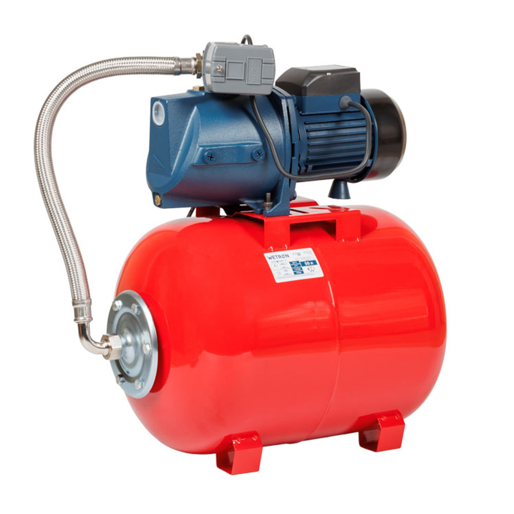 Станція 1.1кВт Hmax 45м Qmax 85л/хв (самовсмоктуючий насос) 50л Україна WETRON (775035/50) Baumar - Завжди Вчасно, фото 1