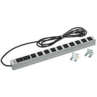 ZPAS Пристрій розподілу електроживлення 0U, 560mm, вертикальний, 16A, 10xC13, 2xC19, кабель 3м Baumar - Порадуй Себе