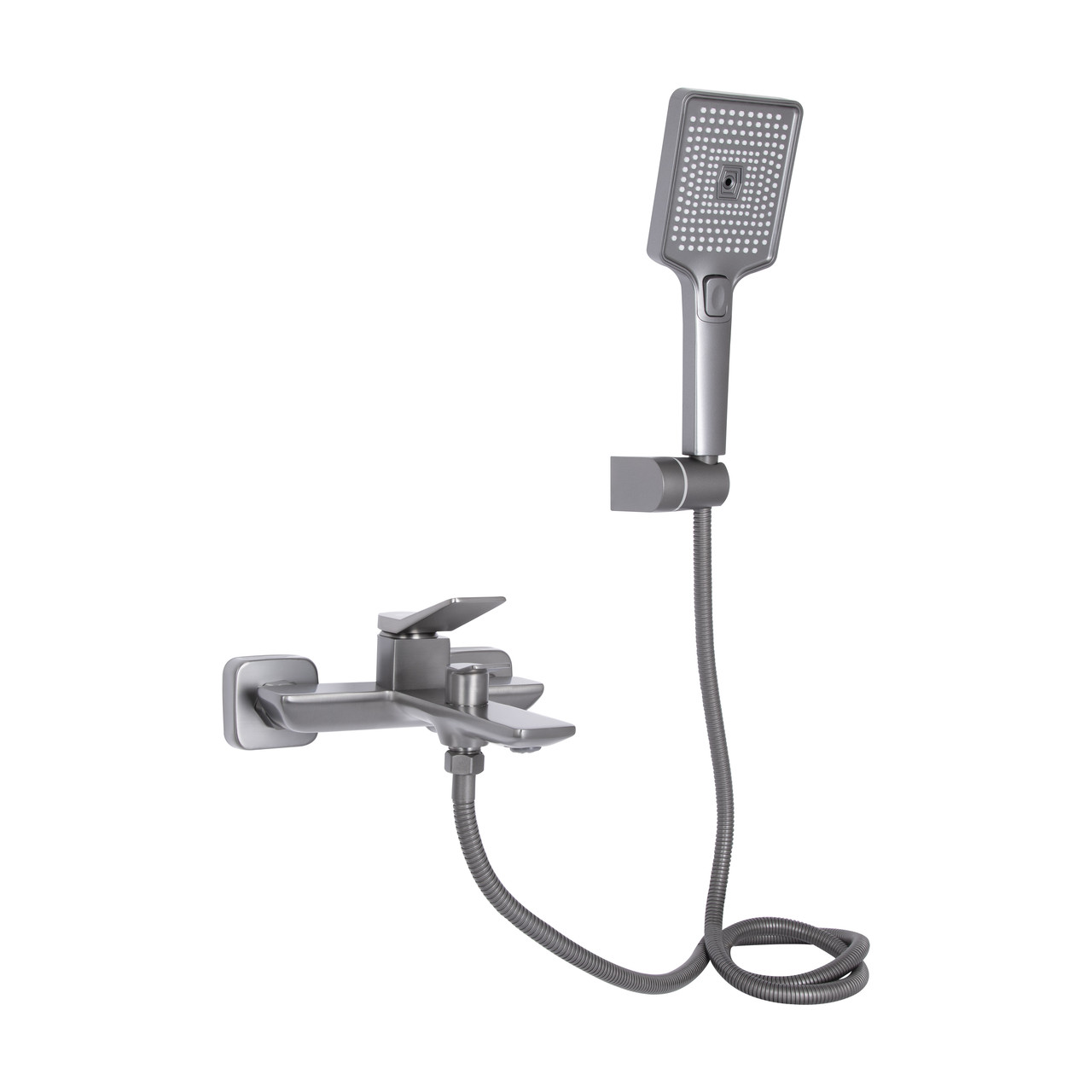 Змішувач для ванни Qtap Presto (з душовим гарнітуром) QTPRE259GRP45584 Graphite Techno-Torba Гарант Якості