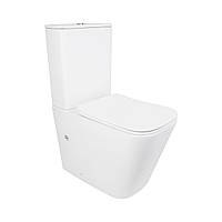 Унітаз підлоговий Qtap Tern Ultra Quiet безобідковий з сидінням Soft-Close QT17226003AW White Techno-Torba Гарант Якості