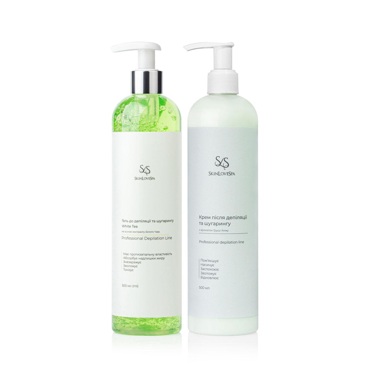 Набір гель ДО і крем Після депіляції ТМ SkinLoveSpa