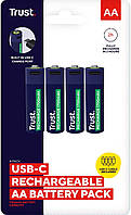 Trust Акумулятор AA 400 мАг, TYPE-C, 4 шт, синій Baumar - Порадуй Себе