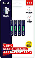 Trust Акумулятор AAА 400 мАг, TYPE-C, 4 шт, синій Baumar - Порадуй Себе