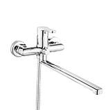 Змішувач латунний для ванни Lidz Astra 005 з поворотним виливом (з душовим гарнітуром) (k35) LDAST005CRM48088 Chrome Baumar -, фото 4