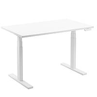 2E Стіл комп'ютерний СЕ150W-MOTORIZED, регулювання висоти, електропривід 220В, 62/128x150х75cm, білий Baumar - Порадуй Себе