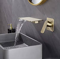 Змішувач для умивальника FUTURA 7019BG Матове золото